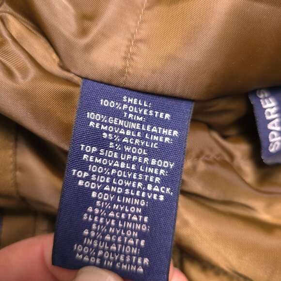 Roundtree & Yorke Outdoors Mens Brown Jacket sz L  leather & Polyester - Picture 4 of 9